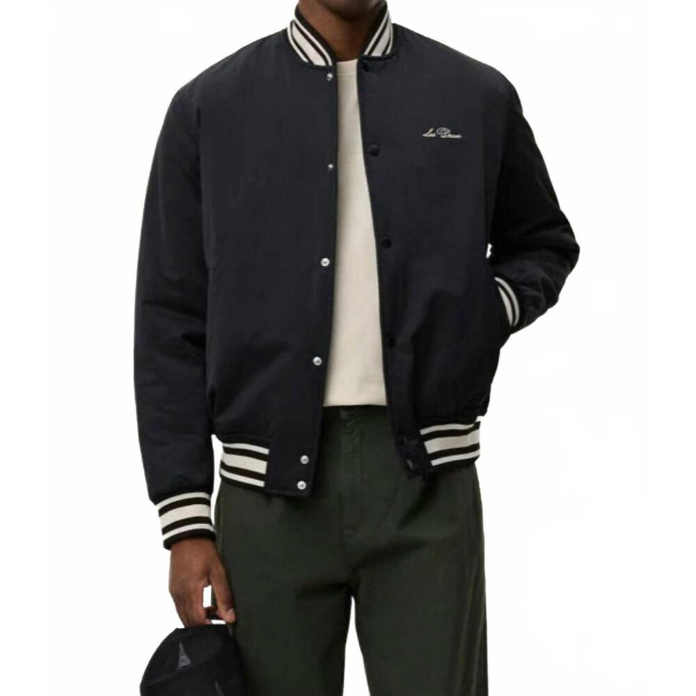NEW LES DEUX varsity tech jacket in black-violet